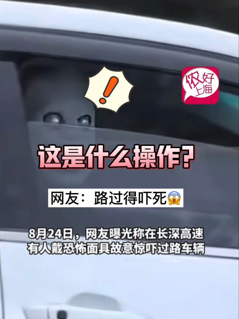 标题：网友曝光高速路上惊吓路人事件引发热议